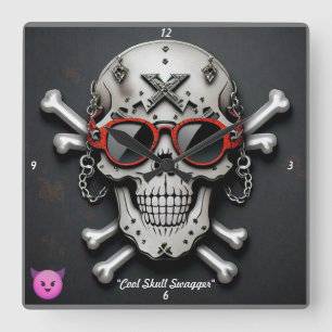 "Rockstar Edge Artwork" Square Wall Clock