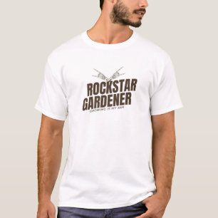 Rockstar Gardener Rebellious Gardener Cool Skeleto T-Shirt