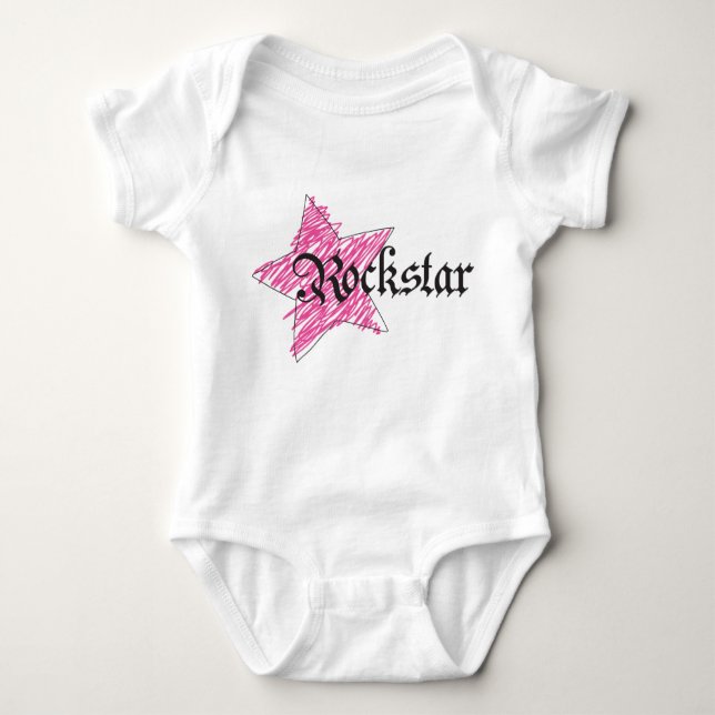 Rockstar girl baby bodysuit (Front)