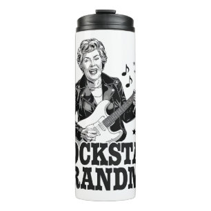 Rockstar Grandma – Fun and Retro Music Design Thermal Tumbler