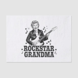 Rockstar Grandma – Fun and Retro Music Design Tissue Paper