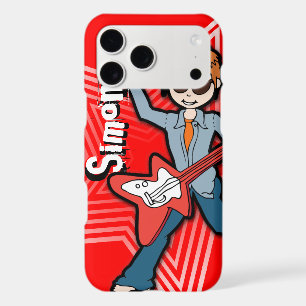 Rockstar guitar boy red custom name