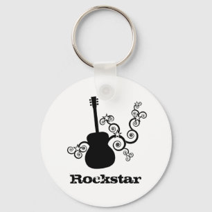 Rockstar Guitar Keychain