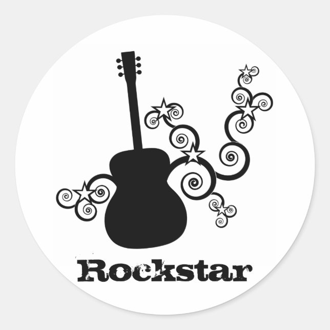Rockstar Guitar Stickers (Front)