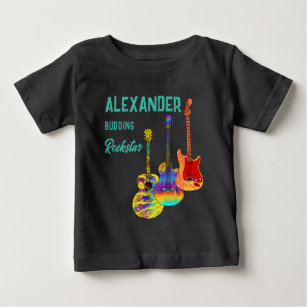 rockstar guitarist colourful guitars baby T-Shirt
