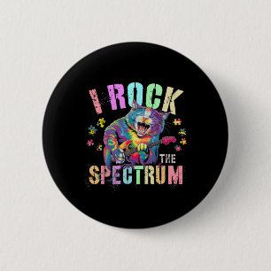 Rockstar I Rock The Spectrum Autism Mum Motivation 6 Cm Round Badge