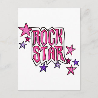 RockStar in PInk Postcard