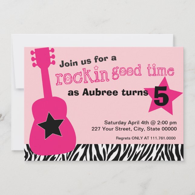Rockstar Invitation (Front)