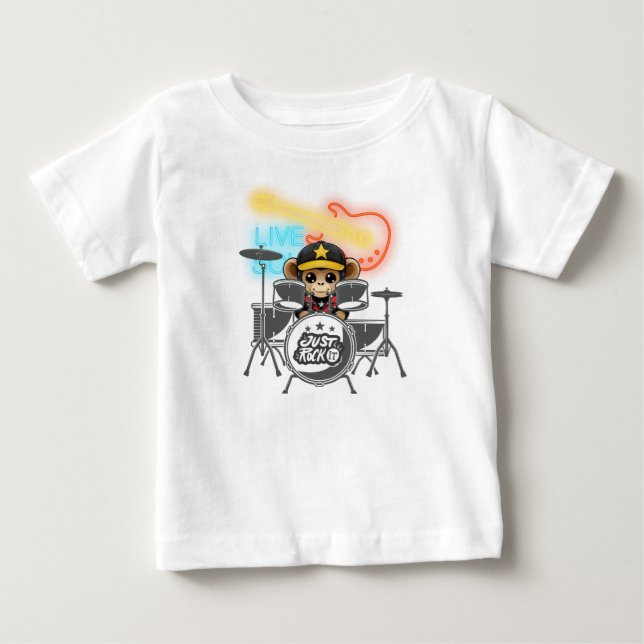 Rockstar Monkey Baby T-Shirt (Front)