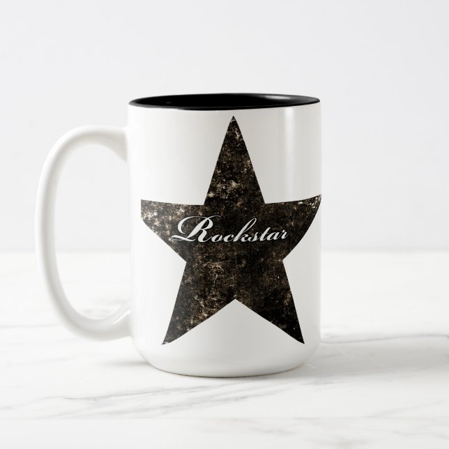 Rockstar Mug (grunge textures) (Left)