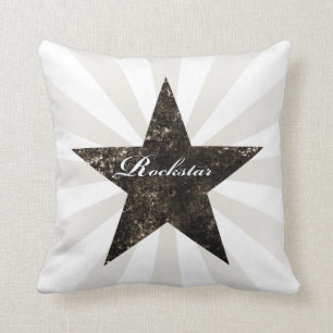 Rockstar Pillow (grunge textures - dark)