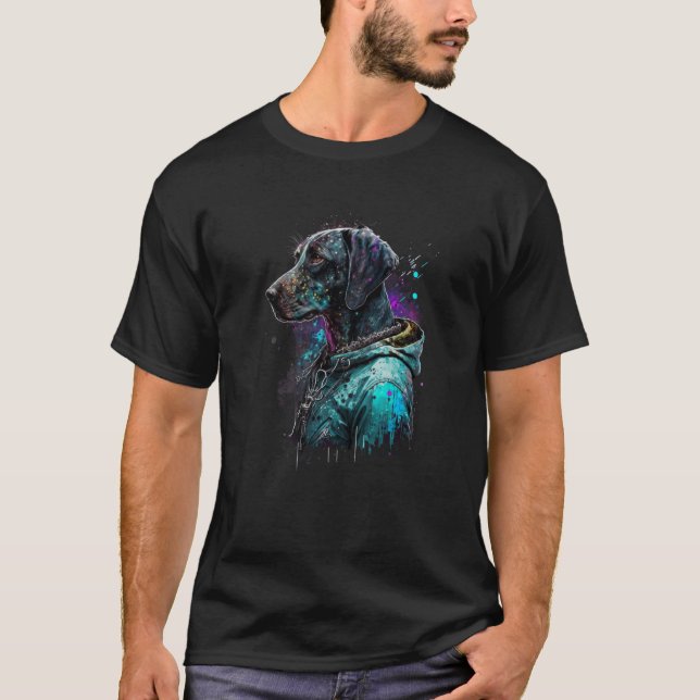 Rockstar portrait GSP German Shorthaired Pointer T-Shirt (Front)