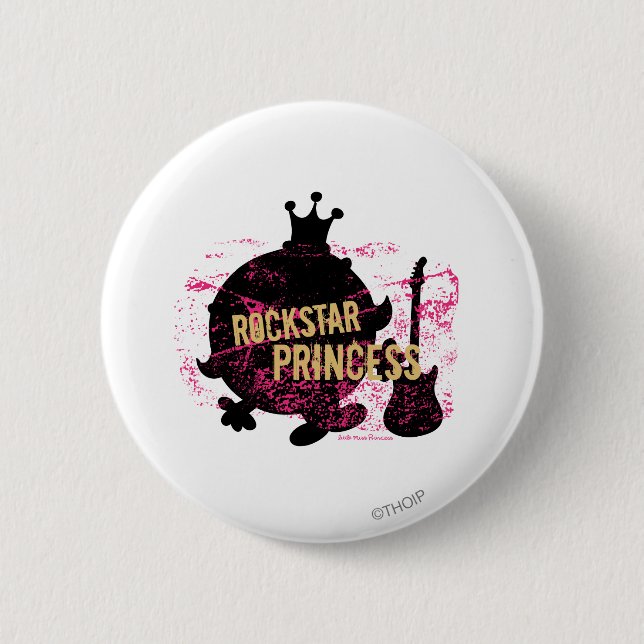 Rockstar Princess 6 Cm Round Badge (Front)