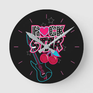 Rockstar Round Clock