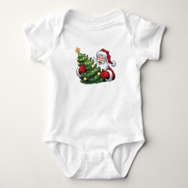Rockstar Santa Baby Bodysuit (Front)