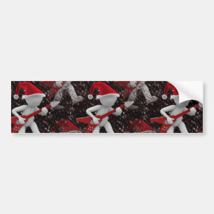 rockstar santa bumper sticker