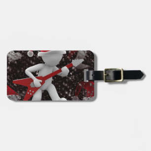 rockstar santa luggage tag