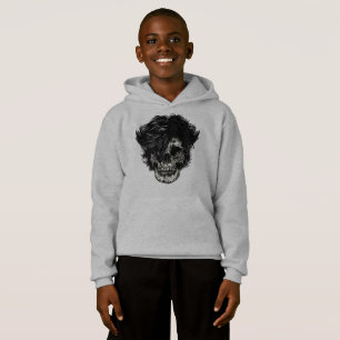 Rockstar Skull with Wild Hair
