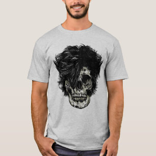 Rockstar Skull with Wild Hair T-Shirt