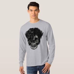 Rockstar Skull with Wild Hair T-Shirt