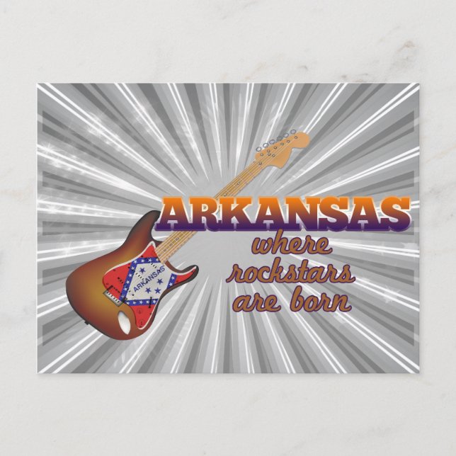Rockstars are born in Arkansas Postcard (Front)