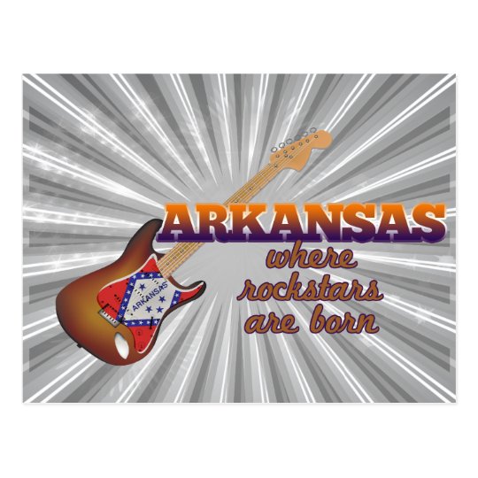 Rockstars are born in Arkansas Postcard