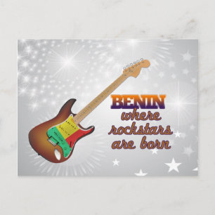 Rockstars are born in Benin Postcard