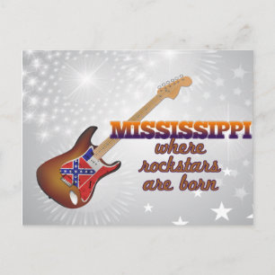Rockstars are born in Mississippi Postcard