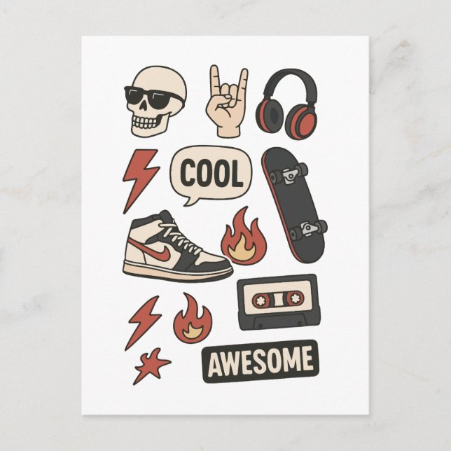 rockstars boy aesthetic  postcard (Front)