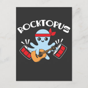 Rocktopus Animal Pun Funny Octopus Sea Creature Postcard