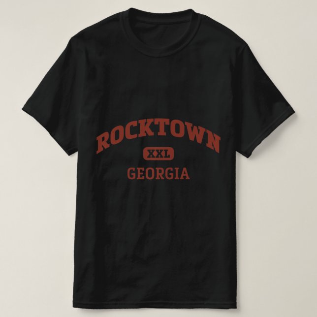 Rocktown College Style Rock Climbing Area Design   T-Shirt (Design Front)
