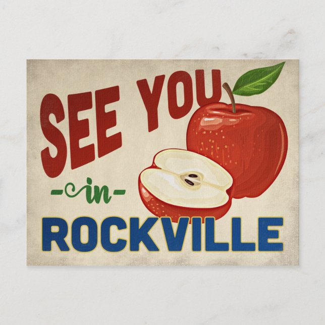 Rockville Maryland Apple - Vintage Travel Postcard (Front)