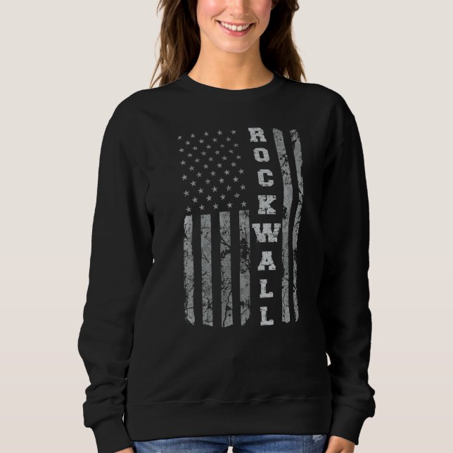 Rockwall Texas American Flag Sweatshirt (Front)