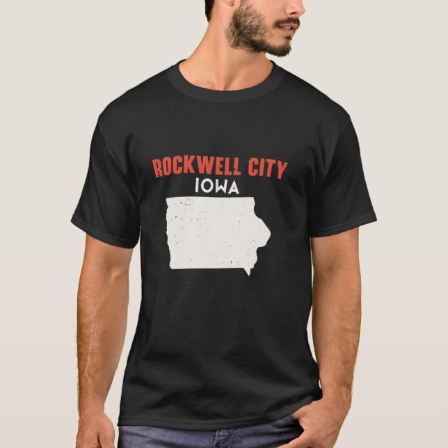 Rockwell City Iowa USA State America Travel Iowan  T-Shirt (Front)