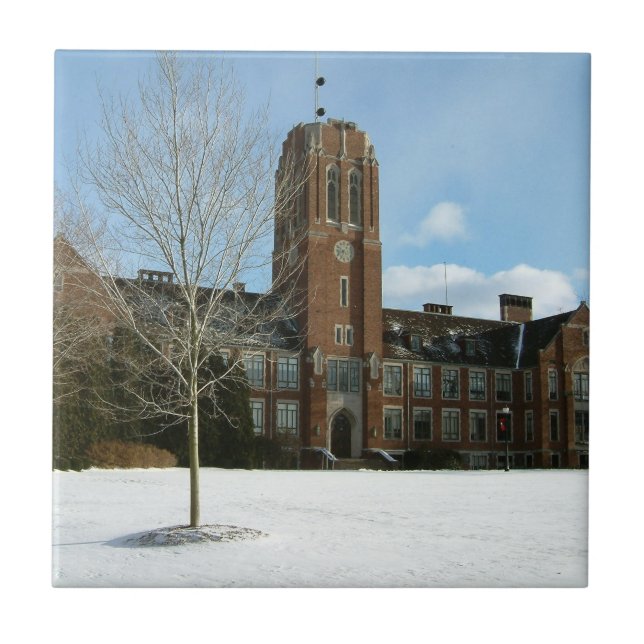 Rockwell in Winter at Grove City College Ceramic Tile (Front)