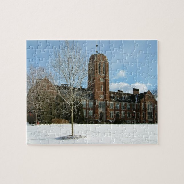 Rockwell in Winter at Grove City College Jigsaw Puzzle (Horizontal)
