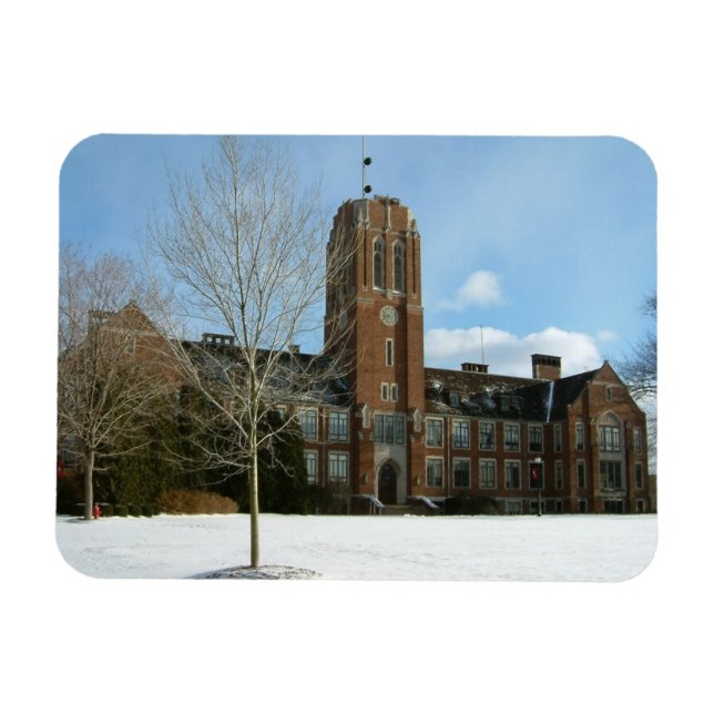 Rockwell in Winter at Grove City College Magnet (Horizontal)