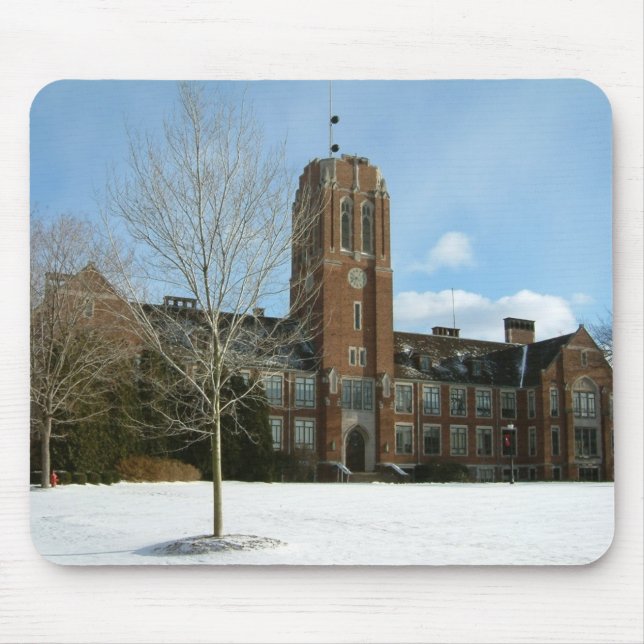 Rockwell in Winter at Grove City College Mouse Pad (Front)