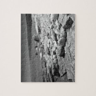 Rocky Beach Black and White Photo Puzzle