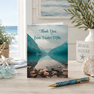 Rocky Beach Thank You From Pastor Card