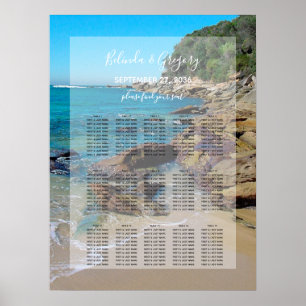 Rocky Beach Wedding Seating Chart