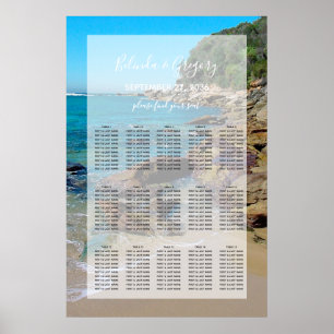 Rocky Beach Wedding Seating Chart