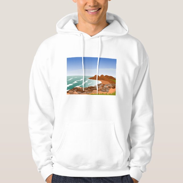 Rocky Coast Mens Hoodie (Front)