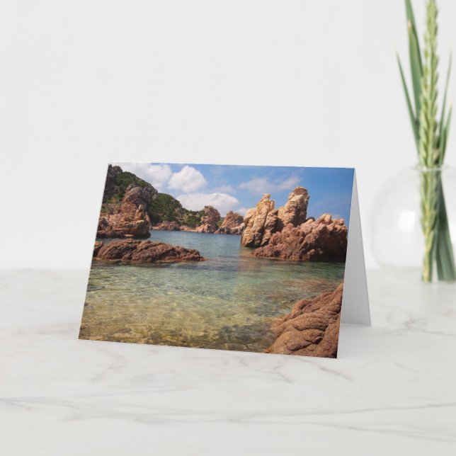 Rocky coast of Sardinia greeting card (Front)