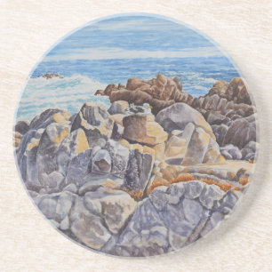 Rocky Coastline of Monterey Coaster