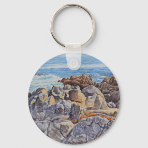 Rocky Coastline of Monterey Key Ring