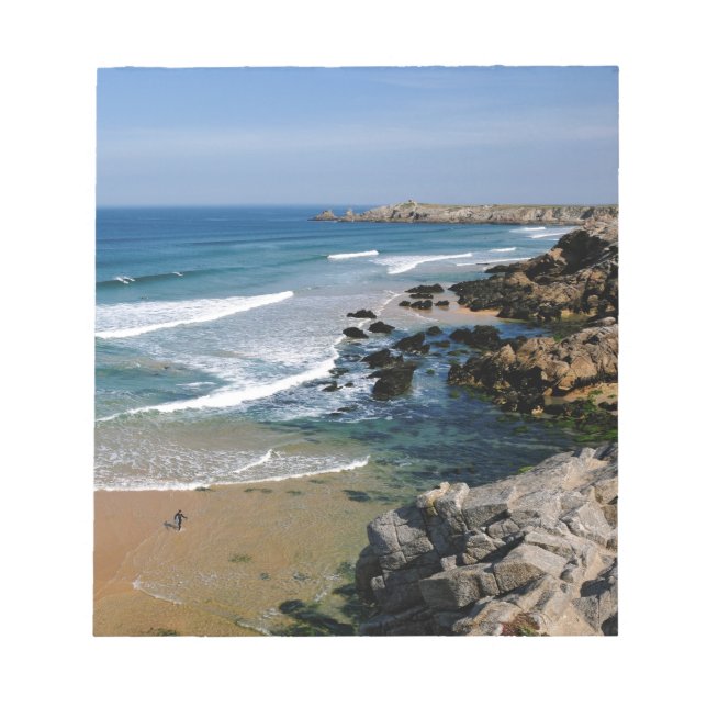 Rocky coastline of Quiberon in France Notepad (Front)