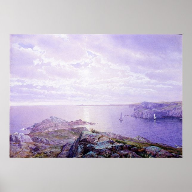 Rocky Cove by William Trost Richards Poster (Front)