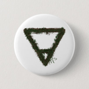 Rocky Earth Element Alchemy Symbol 6 Cm Round Badge