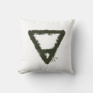 Rocky Earth Element Alchemy Symbol Cushion
